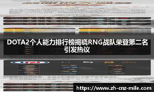 DOTA2个人能力排行榜揭晓RNG战队荣登第二名引发热议